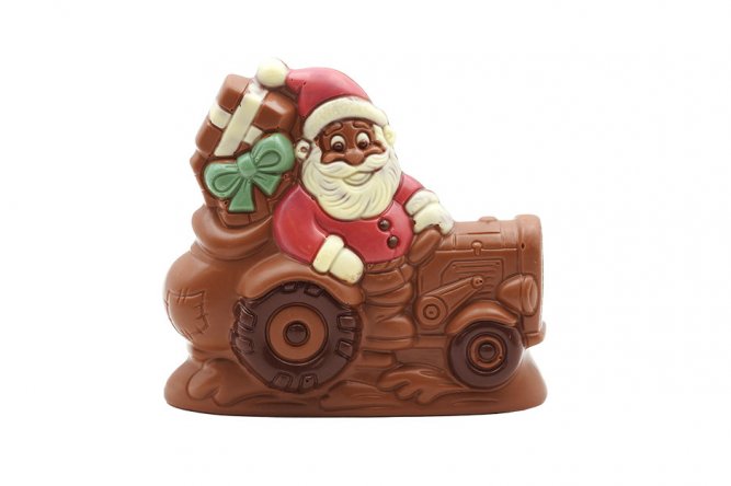 Père Noël Tracteur chocolat lait