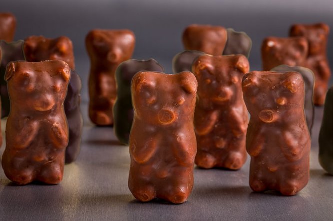 Coffret de 8 Oursons Guimauve enrobés de Chocolat