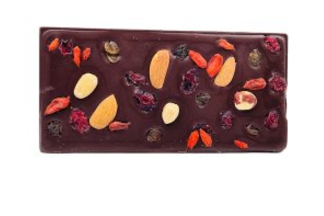Tablette chocolat noir mendiant