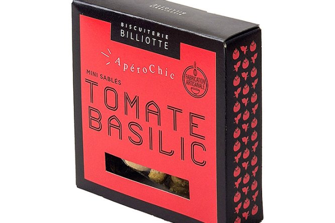 Biscuits apéritifs tomate confite basilic